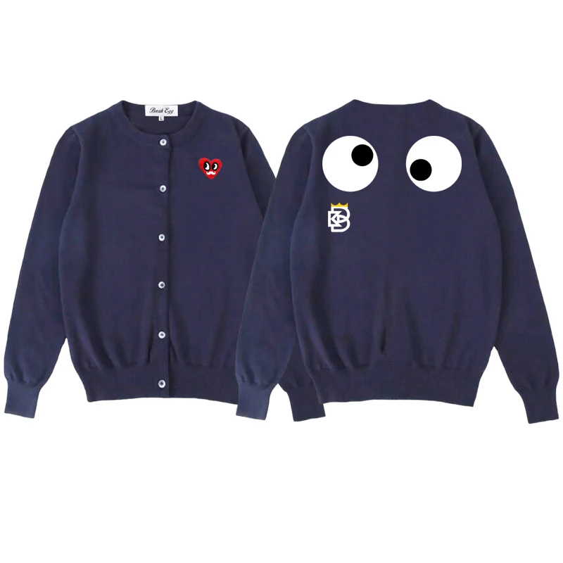 Funny Big Eyes Hip Hop Crown Printing Women Cardigan Red Eyes Beard Heart Embroidery Cotton O-Neck Single Breasted Lady Sweater
Funny Big Eyes Hip Hop Crown Printing Women Cardigan Red Eyes Beard Heart Embroidery Cotton O-Neck Single Breasted Lady Sweater