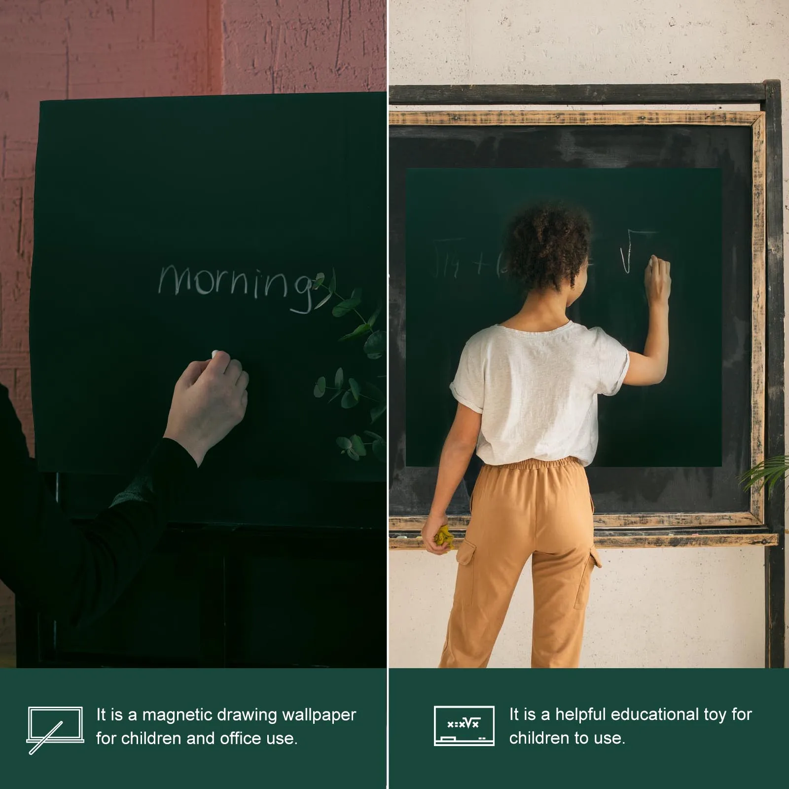 2 Pcs Wallpaper Chalkboard Sticker Painting PVC Removable Writing for Kids Graffiti Office
2 Pcs Wallpaper Chalkboard Sticker Painting PVC Removable Writing for Kids Graffiti Office