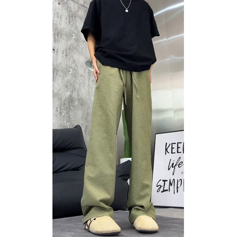 Мужские летние спортивные брюки из ткани Bubble Cloth цвета хаки, премиум-класса, из ледяного шелка, с эффектом тартана, быстросохнущие, прямого кроя, повседневные
Мужские летние спортивные брюки из ткани Bubble Cloth цвета хаки, премиум-класса, из ледяного шелка, с эффектом тартана, быстросохнущие, прямого кроя, повседневные