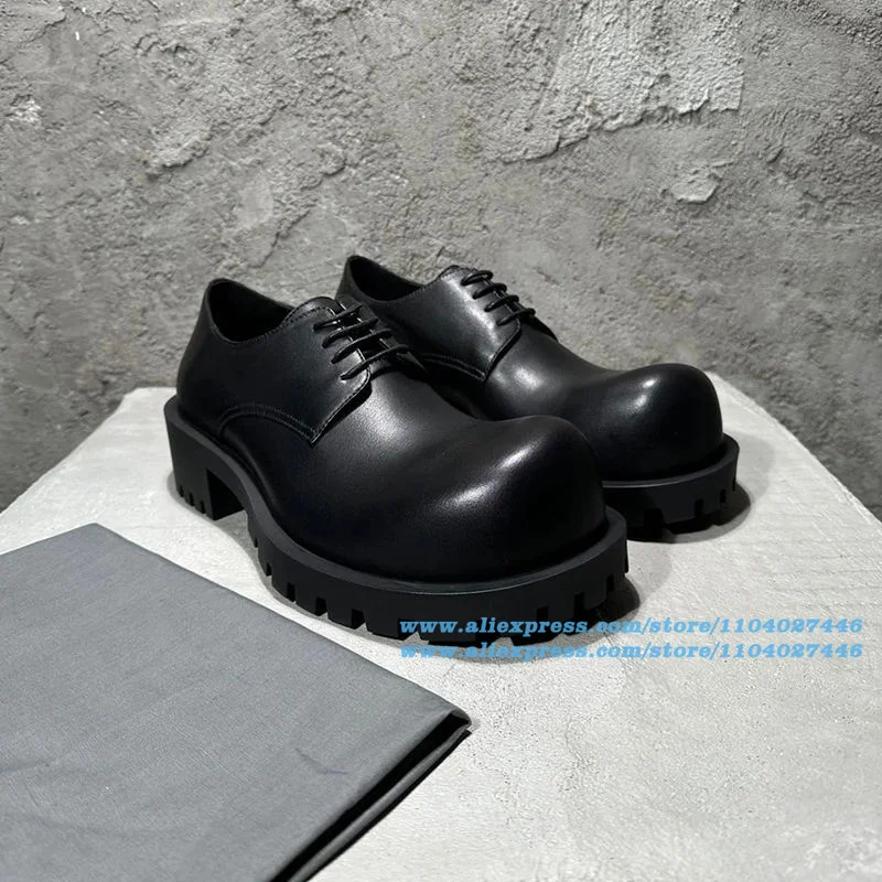 Thick-Soled Derby Shoes Men's Shoes Leather Lace-Up Shoes Slip On Casual Shoes Wear-Resistant Trendy Luxury Handmade Men's Shoes
Thick-Soled Derby Shoes Men's Shoes Leather Lace-Up Shoes Slip On Casual Shoes Wear-Resistant Trendy Luxury Handmade Men's Shoes