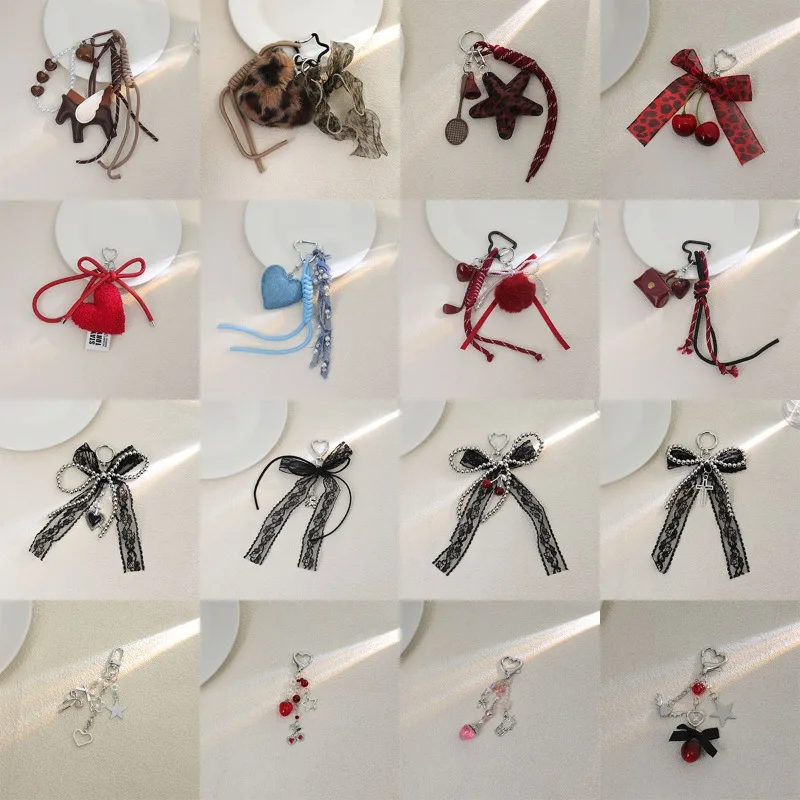 Y2K Keychain Korean Lace Bow Love Cherry Plush Leopard Pendant Card Holder Car Key Chain Trendy Accessories
Y2K Keychain Korean Lace Bow Love Cherry Plush Leopard Pendant Card Holder Car Key Chain Trendy Accessories