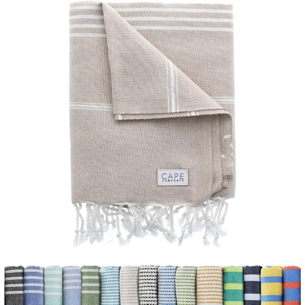 Soft Quick Dry Turkish Cotton Beach Towel Lightweight Absorbent Picnic Bath Blanket Sand Free Classic Beige
Soft Quick Dry Turkish Cotton Beach Towel Lightweight Absorbent Picnic Bath Blanket Sand Free Classic Beige