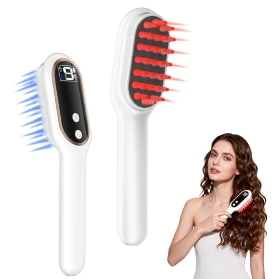 Hair Scalp Massager Comb Red Blue Light Therapy Hair Care Brush Automatic Vibrating Head Massage Comb for Men Women
Hair Scalp Massager Comb Red Blue Light Therapy Hair Care Brush Automatic Vibrating Head Massage Comb for Men Women