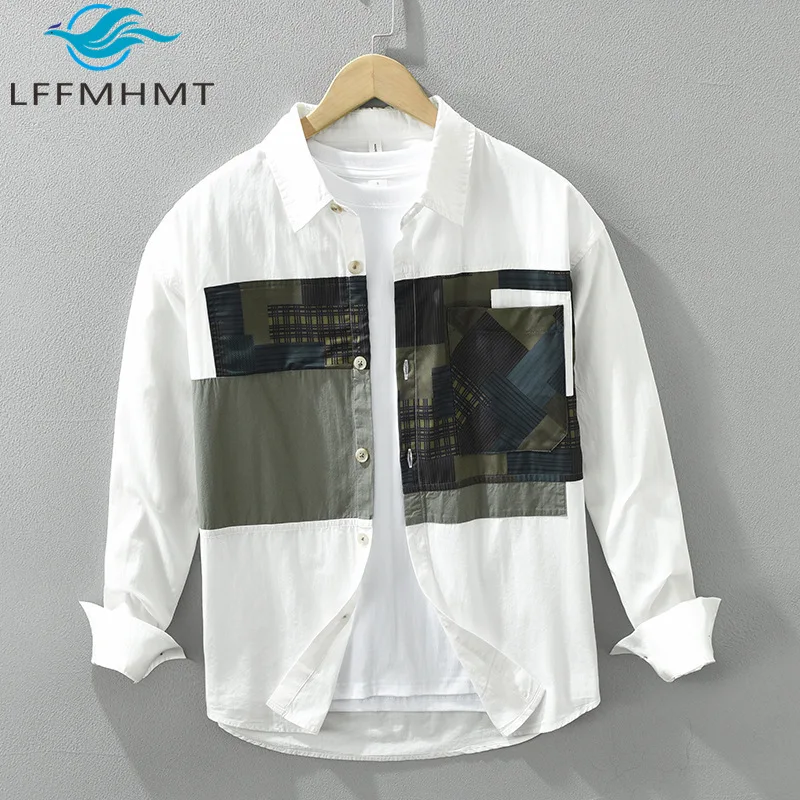 7259 Japan Style Vintage Patchwork Long Sleeve Shirt Men's Spring Fall Fashion Loose Casual Simple Streetwear Soft Cozy Top Male
7259 Japan Style Vintage Patchwork Long Sleeve Shirt Men's Spring Fall Fashion Loose Casual Simple Streetwear Soft Cozy Top Male