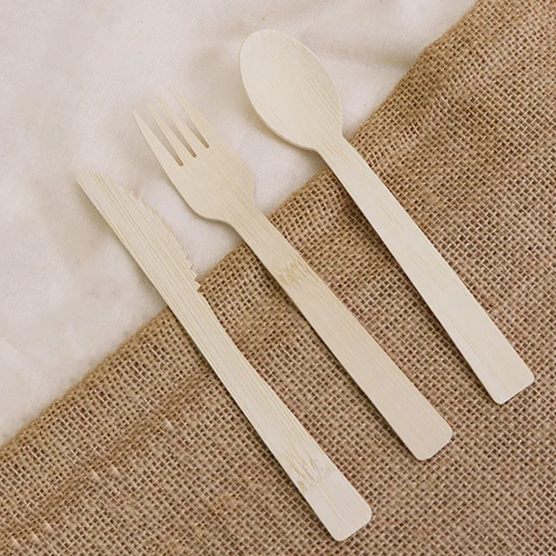 10Pcs/Set Disposable Natural Bamboo Wooden Dinnerware Spoon Knife Forks Tableware Kitchen Accessories Environmental Spoons
10Pcs/Set Disposable Natural Bamboo Wooden Dinnerware Spoon Knife Forks Tableware Kitchen Accessories Environmental Spoons
