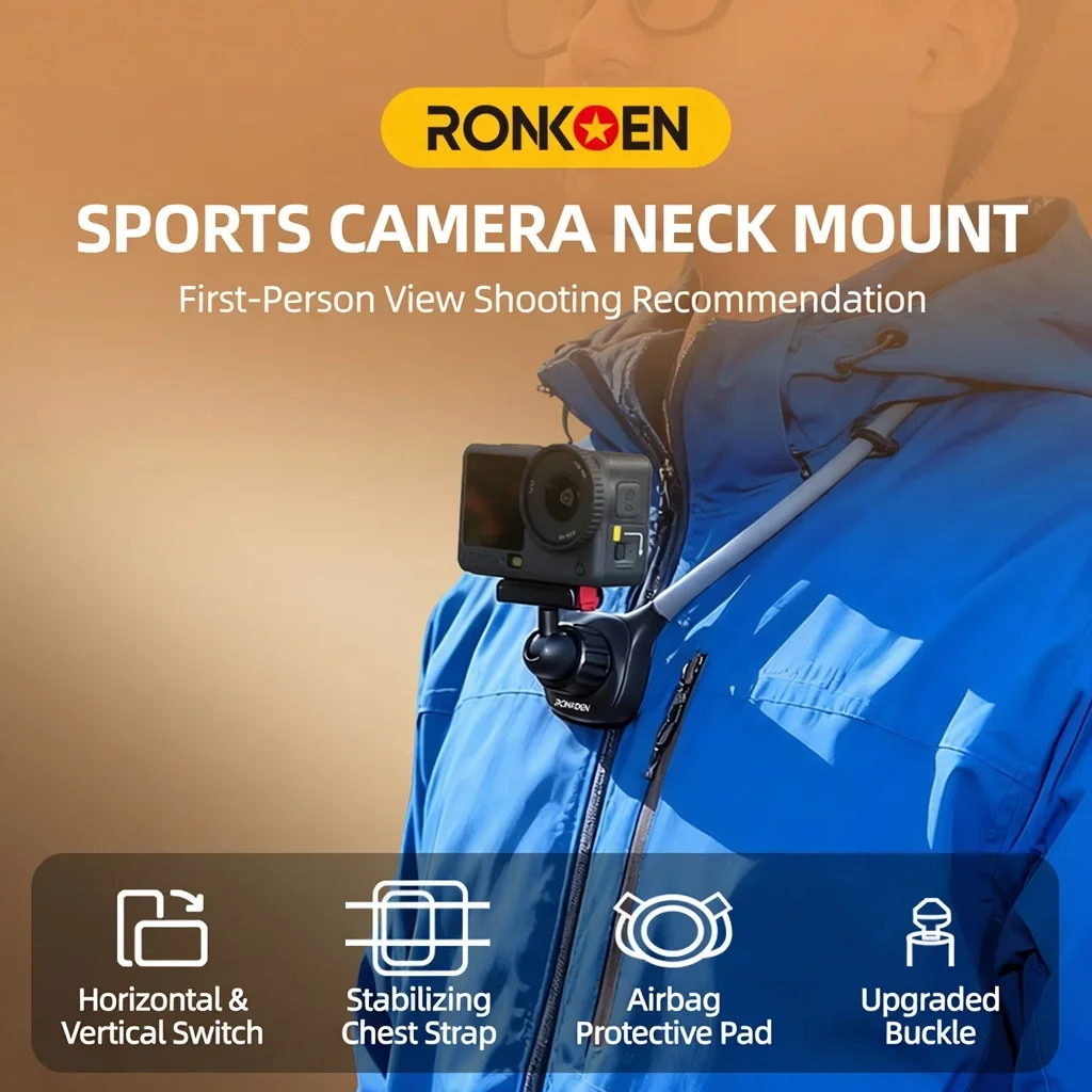 Ronkoen TZ-15 POV Mount Neck Hold Mount Chest Mount For DJI Osmo Action 6 Action Camera Accessories
Ronkoen TZ-15 POV Mount Neck Hold Mount Chest Mount For DJI Osmo Action 6 Action Camera Accessories