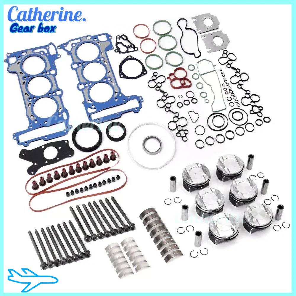 For Audi Volkswagen SQ5 Touareg 3.0T V6 3.0 Liter Gasoline Engine Parts Cylinder Head Gasket Kit Bolts Piston Ring Kit Seal Kit
For Audi Volkswagen SQ5 Touareg 3.0T V6 3.0 Liter Gasoline Engine Parts Cylinder Head Gasket Kit Bolts Piston Ring Kit Seal Kit