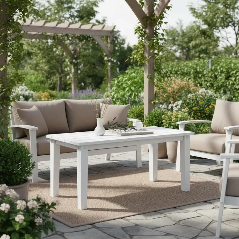 Outdoor Garden Coffee Table, HDPE All-Weather Rectangular Outdoor Garden Table with Slatted Tabletop for Patio, Balcony, 91 x
Outdoor Garden Coffee Table, HDPE All-Weather Rectangular Outdoor Garden Table with Slatted Tabletop for Patio, Balcony, 91 x