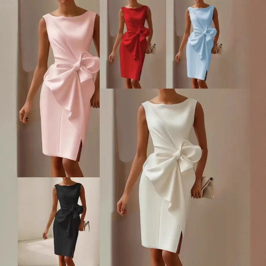 【New style】New - European and American solid color dress elegant design solid color fashion dress
【New style】New - European and American solid color dress elegant design solid color fashion dress