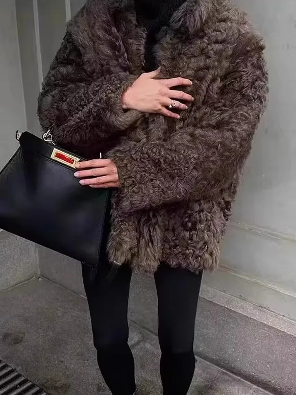 Winter Fashionable American Retro High Simple Soft Fluffy Loop Stand Collar Warm Lazy Long Sleeve Jacket Women's Cotton Coat
Winter Fashionable American Retro High Simple Soft Fluffy Loop Stand Collar Warm Lazy Long Sleeve Jacket Women's Cotton Coat