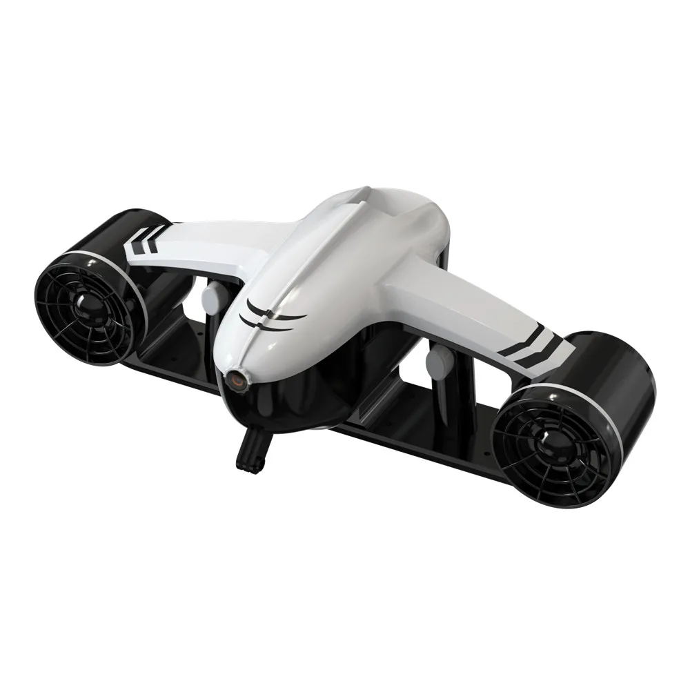 Underwater scooter with Tri-speed switch symmetrically double propeller system for underwater diving equipment
Underwater scooter with Tri-speed switch symmetrically double propeller system for underwater diving equipment
