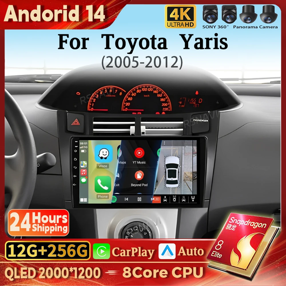 Android 14 Car radio Navigation Multimedia Player For Toyota Yaris 2005 - 2012 Carplay Auto Stereo video GPS 2din DSP Snapdragon
Android 14 Car radio Navigation Multimedia Player For Toyota Yaris 2005 - 2012 Carplay Auto Stereo video GPS 2din DSP Snapdragon