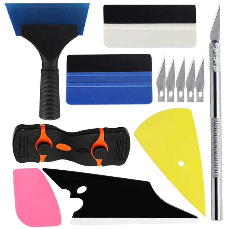13-piece automotive vinyl film installation tool Window film scraper Scraper edge trimmer cutting knife
13-piece automotive vinyl film installation tool Window film scraper Scraper edge trimmer cutting knife