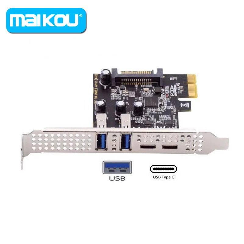 PCIE to USB 3.2 Gen1 5Gbps Expansion Card PCI Express 1x 4X 8X 16X Board 2 USB 2 Type C Extend Adapter Computer USB Converter
PCIE to USB 3.2 Gen1 5Gbps Expansion Card PCI Express 1x 4X 8X 16X Board 2 USB 2 Type C Extend Adapter Computer USB Converter