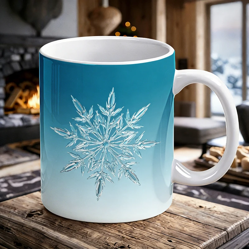 Winter Snowflake Ceramic Mug Gradient Blue Icy Crystal Print Coffee Cup, Milk Cup, Drinking Cup, Gift for Friends,Fade-Resistan
Winter Snowflake Ceramic Mug Gradient Blue Icy Crystal Print Coffee Cup, Milk Cup, Drinking Cup, Gift for Friends,Fade-Resistan