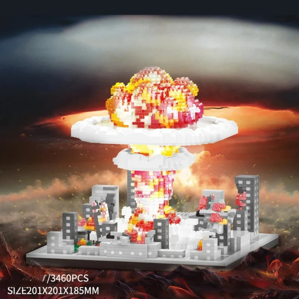 MOC Nuclear Explosion Mushroom Cloud Building Blocks Sets Nuclear Power Station Toys For Children Birthday Holiday Special Gifts
MOC Nuclear Explosion Mushroom Cloud Building Blocks Sets Nuclear Power Station Toys For Children Birthday Holiday Special Gifts