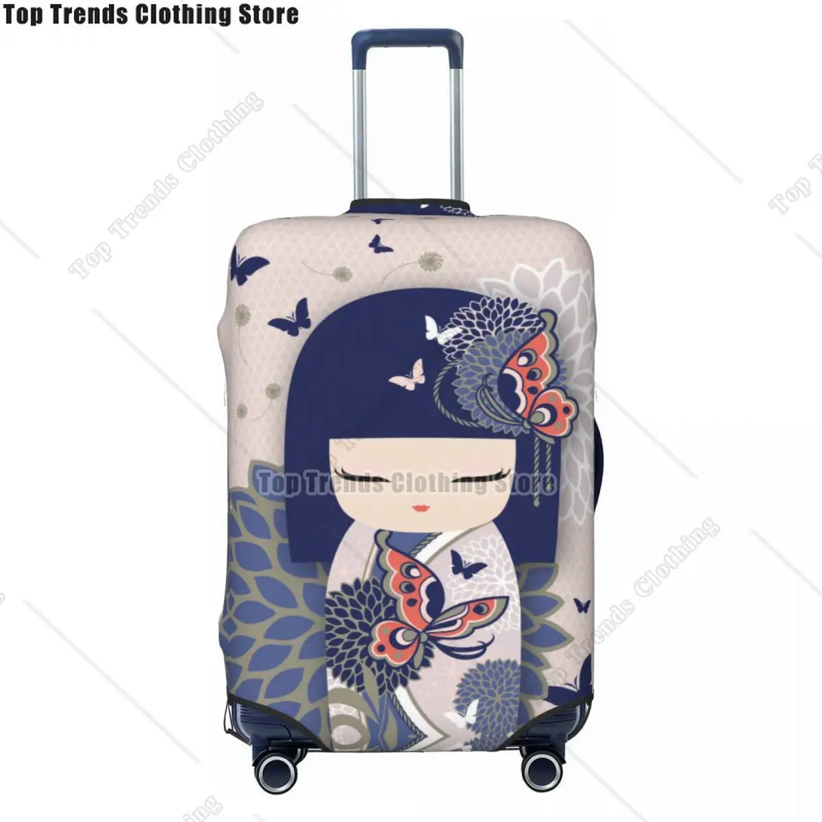 Kokeshi Doll Cherry Blossoms Luggage Cover Protector Fashion Japanese Kimono Geisha Girl Travel Suitcase Covers for 18-32 Inch
Kokeshi Doll Cherry Blossoms Luggage Cover Protector Fashion Japanese Kimono Geisha Girl Travel Suitcase Covers for 18-32 Inch