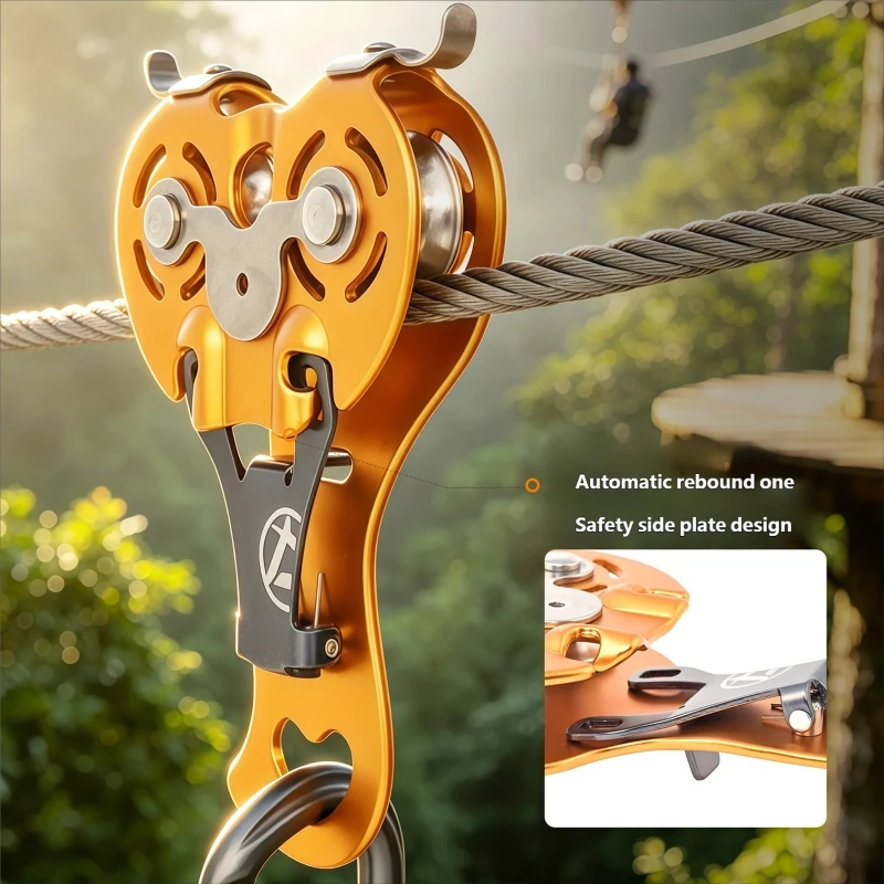 Professional Double Zipline Pulley Smooth Glides Pulley Swivels Pulley Mechanism For Extreme Outdoor Sports Activity 24BD
Professional Double Zipline Pulley Smooth Glides Pulley Swivels Pulley Mechanism For Extreme Outdoor Sports Activity 24BD