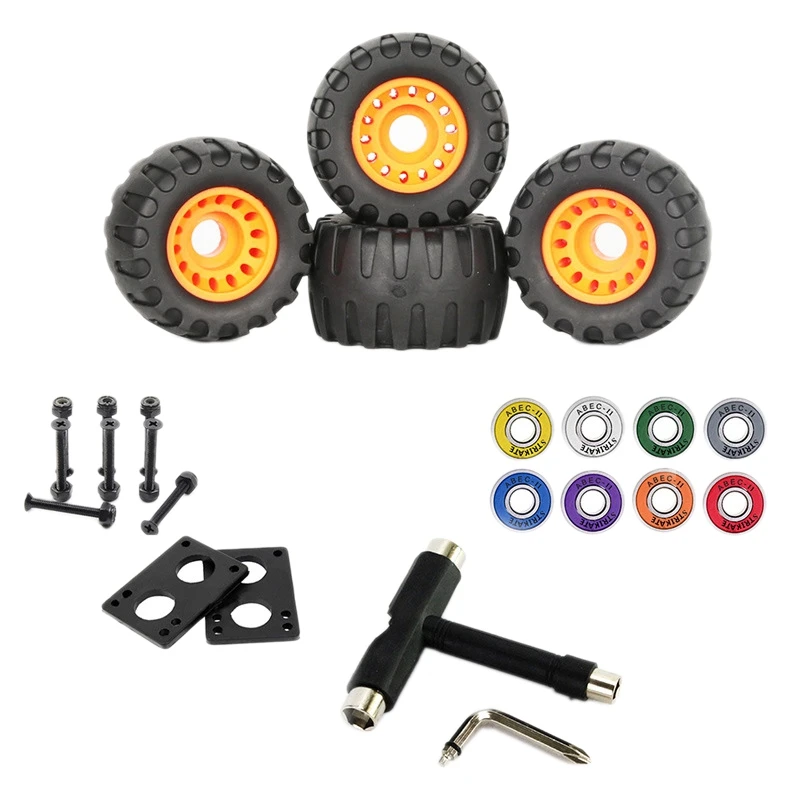 Skateboard Damping Wheels And Bearings 76X54mm, Spacers, All-In-One Tool, Skateboard Riser Pads And Hardware Set
Skateboard Damping Wheels And Bearings 76X54mm, Spacers, All-In-One Tool, Skateboard Riser Pads And Hardware Set