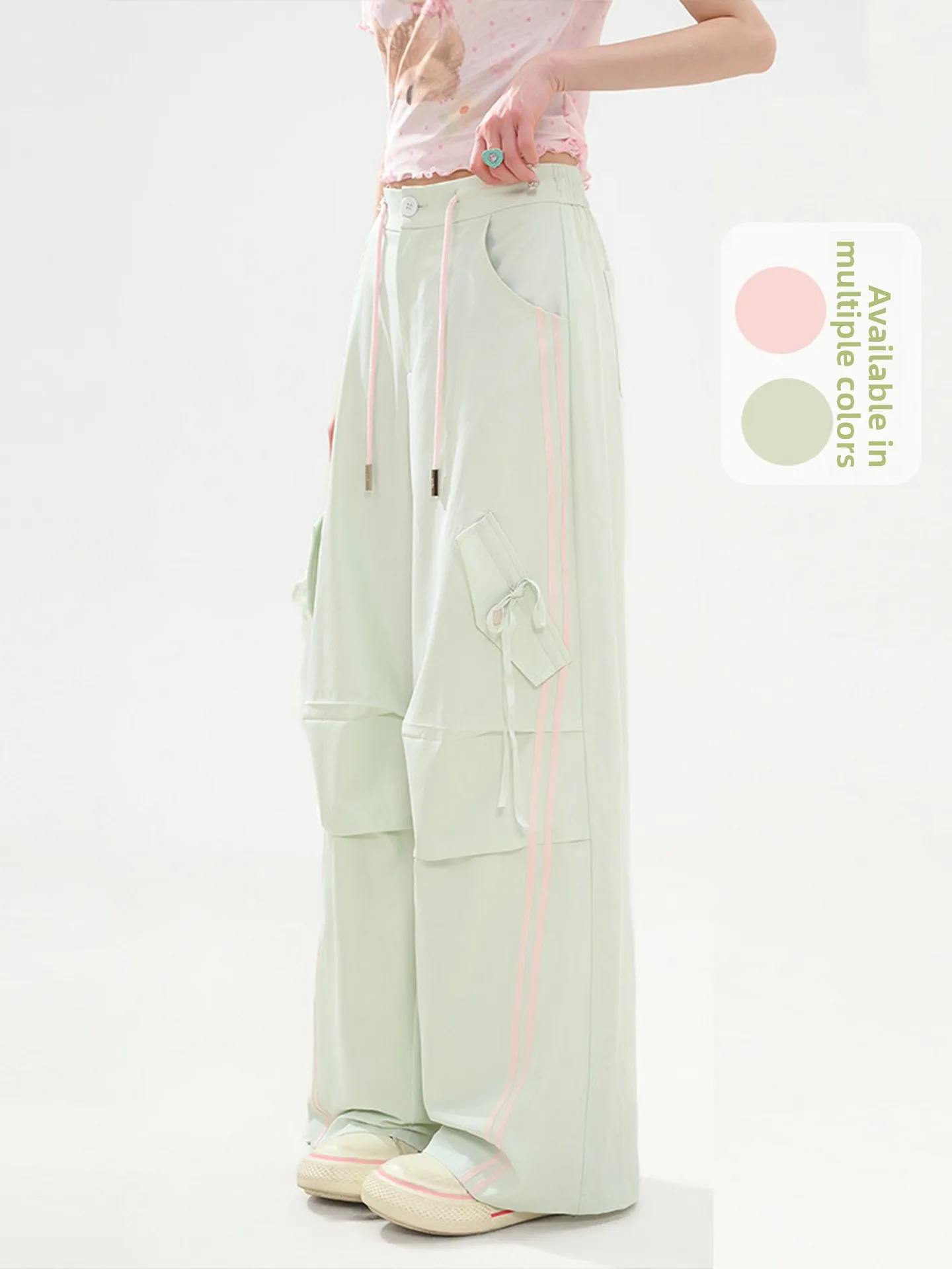 High Waist Casual Pants Women's Sweet Style Knot Design Summer Fashionable All-Match Wide Leg Pants Breathable Comfortable
High Waist Casual Pants Women's Sweet Style Knot Design Summer Fashionable All-Match Wide Leg Pants Breathable Comfortable