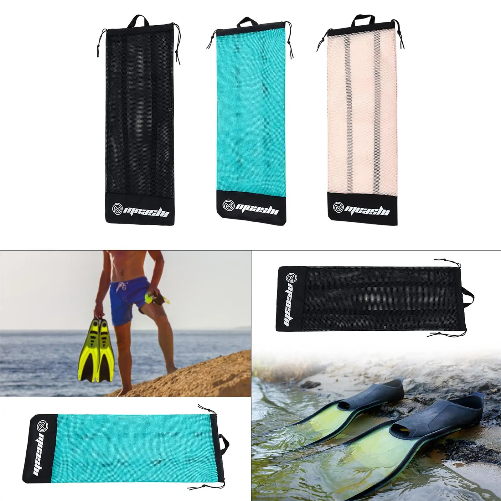 Diving Fins Bag Mesh Drawstring Backpack Travel Organizer for Underwater Sport Equipment Beach and Swimming
Diving Fins Bag Mesh Drawstring Backpack Travel Organizer for Underwater Sport Equipment Beach and Swimming