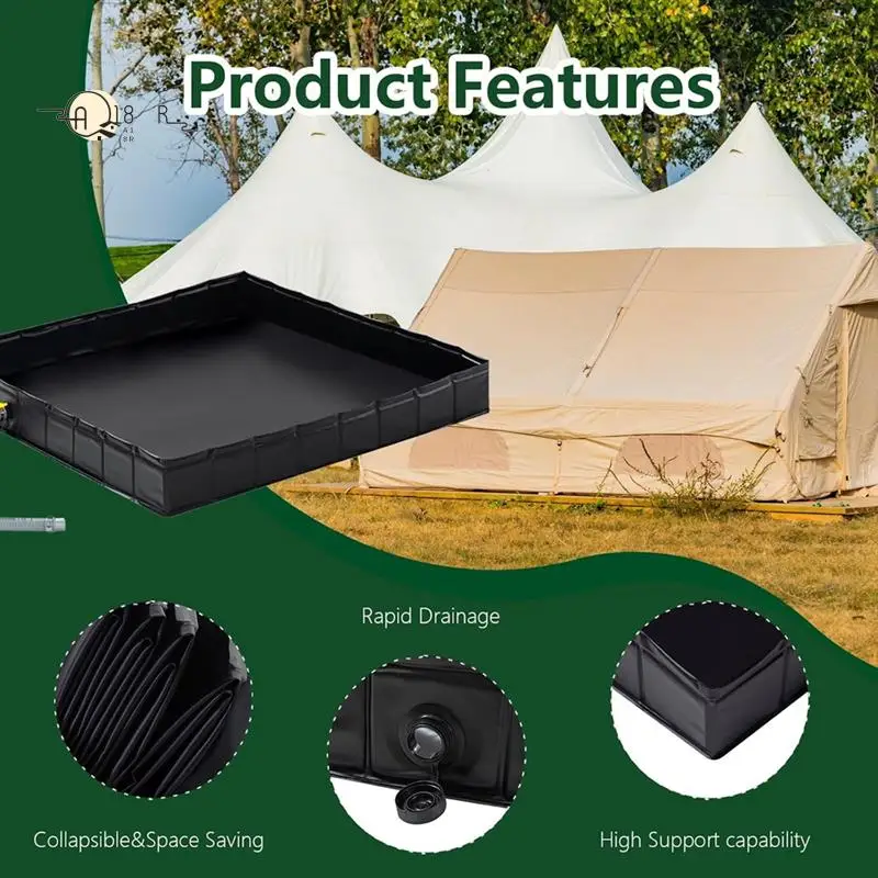 A18R -Portable Shower Pan, 41X41inch Foldable Shower Base & Basin Floor With Detachable Drain Pipe, Ideal For RV, Outdoor
A18R -Portable Shower Pan, 41X41inch Foldable Shower Base & Basin Floor With Detachable Drain Pipe, Ideal For RV, Outdoor