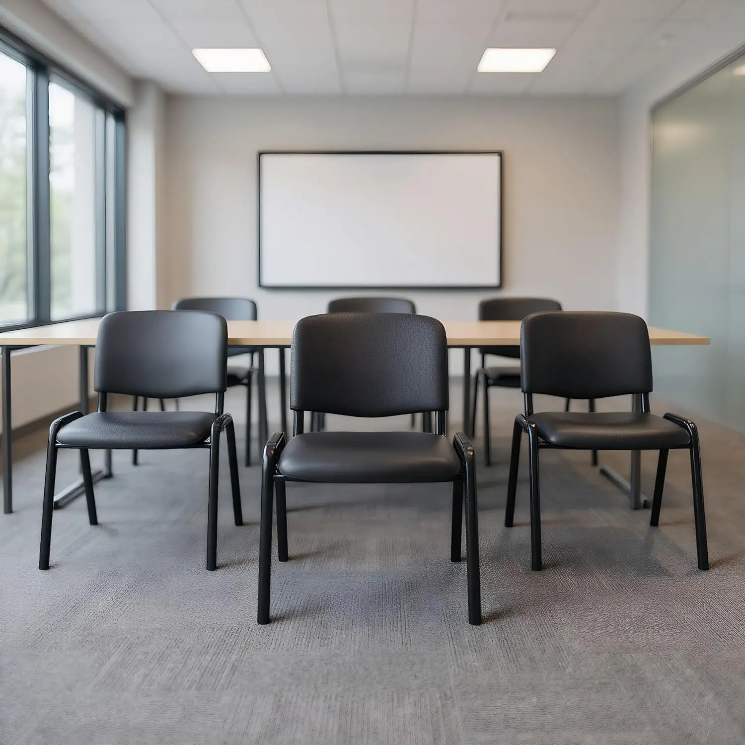 Набор из 5 офисных стульев для приемной, черные штабелируемые стулья для церкви, мягкие стулья для зала ожидания, штабелируемые стулья для конференций
Набор из 5 офисных стульев для приемной, черные штабелируемые стулья для церкви, мягкие стулья для зала ожидания, штабелируемые стулья для конференций