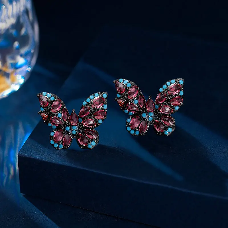 Light Luxury High-end Colorful Zircon Butterfly New Color-blocking Heavy Craft Retro Earrings Manufacturer Wholesale
Light Luxury High-end Colorful Zircon Butterfly New Color-blocking Heavy Craft Retro Earrings Manufacturer Wholesale