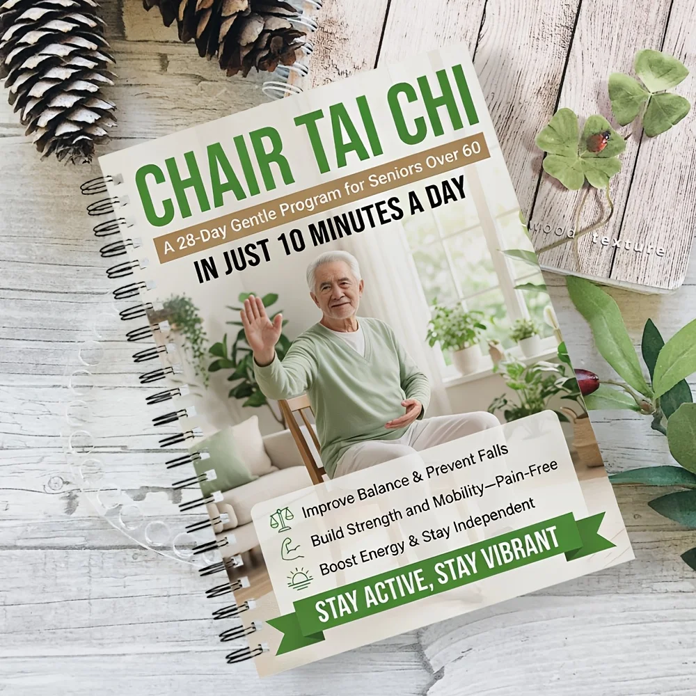 Tai Chi Chair Fitness Program for Seniors Over 60: Spiral-Bound Exercise Manual - 10-Minute Daily Easy Workouts to Improve Balance, Relieve Joint Pain, Prevent Falls, Enhance Mobility, And Promote Healthy Aging - Tai Chi Chair Daily Exercise Guide
Tai Chi Chair Fitness Program for Seniors Over 60: Spiral-Bound Exercise Manual - 10-Minute Daily Easy Workouts to Improve Balance, Relieve Joint Pain, Prevent Falls, Enhance Mobility, And Promote Healthy Aging - Tai Chi Chair Daily Exercise Guide