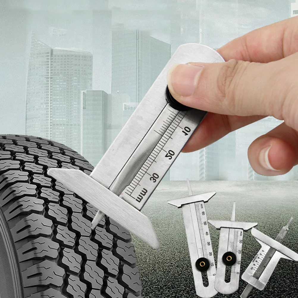 3Pcs Tire Depth Gauge Stainless Steel Wear Resistant Shock Proof Easy Carry Clear Reading Tire Tread Pattern Ruler Tyre Vernier
3Pcs Tire Depth Gauge Stainless Steel Wear Resistant Shock Proof Easy Carry Clear Reading Tire Tread Pattern Ruler Tyre Vernier