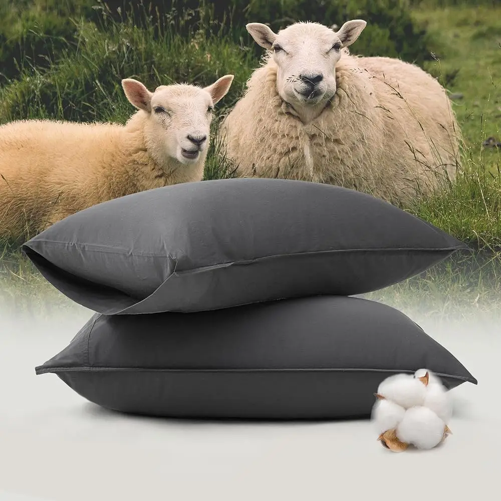 Наволочки из кашемирового хлопка с двойной строчкой — смесь хлопка Monan Cashmere и Pima, набор наволочек королевского размера, роскошные и
Наволочки из кашемирового хлопка с двойной строчкой — смесь хлопка Monan Cashmere и Pima, набор наволочек королевского размера, роскошные и