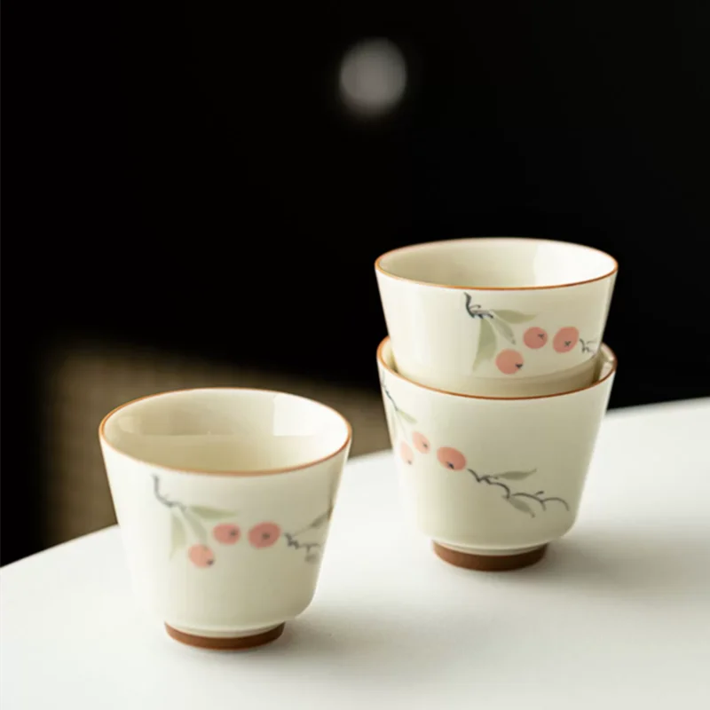 1 Pc Chinese Tradition Ceramic Tea Cup Handmade Persimmon Tea Bowl Household Teacup Personal Meditation Cup Teaware Accessories
1 Pc Chinese Tradition Ceramic Tea Cup Handmade Persimmon Tea Bowl Household Teacup Personal Meditation Cup Teaware Accessories