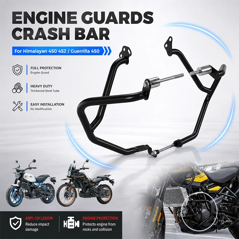 For Himalayan450 Himalayan 450 452 2024 2025 Engine Guard Highway Crash Bar Motorcycle Frame Protection Bumper For Guerrilla450
For Himalayan450 Himalayan 450 452 2024 2025 Engine Guard Highway Crash Bar Motorcycle Frame Protection Bumper For Guerrilla450