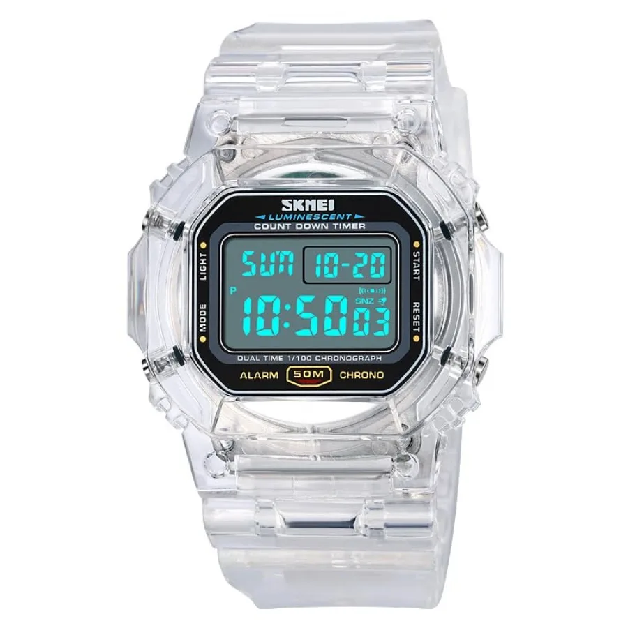 Women's Men Youth Square Full Transparent Digital Watch Chronograph Countdown Dual Time Waterproof Watch
Women's Men Youth Square Full Transparent Digital Watch Chronograph Countdown Dual Time Waterproof Watch
