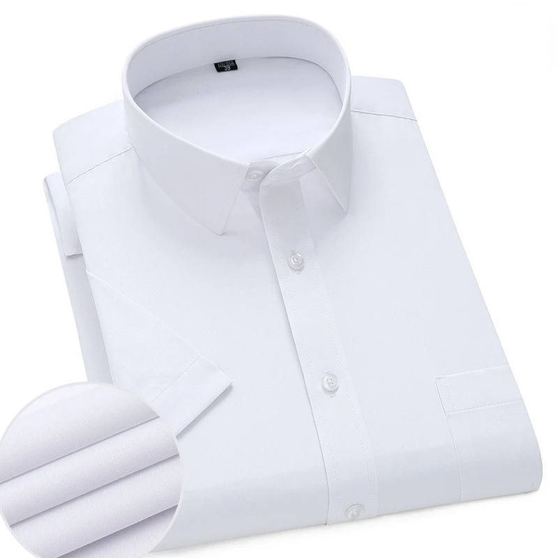 Casual Short Sleeve Shirts for Men Workwear Half Sleeve Shirt Men Slim Solid Color Business Social Regular Fit Male Social Shirt
Casual Short Sleeve Shirts for Men Workwear Half Sleeve Shirt Men Slim Solid Color Business Social Regular Fit Male Social Shirt