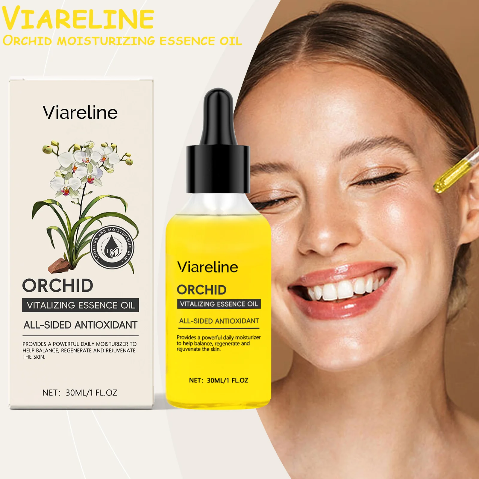 Viareline 30ml Orchid Essence Moisturizing Essential Oil Nourishing Moisturizing Skin Care Summer Skin Care Products
Viareline 30ml Orchid Essence Moisturizing Essential Oil Nourishing Moisturizing Skin Care Summer Skin Care Products