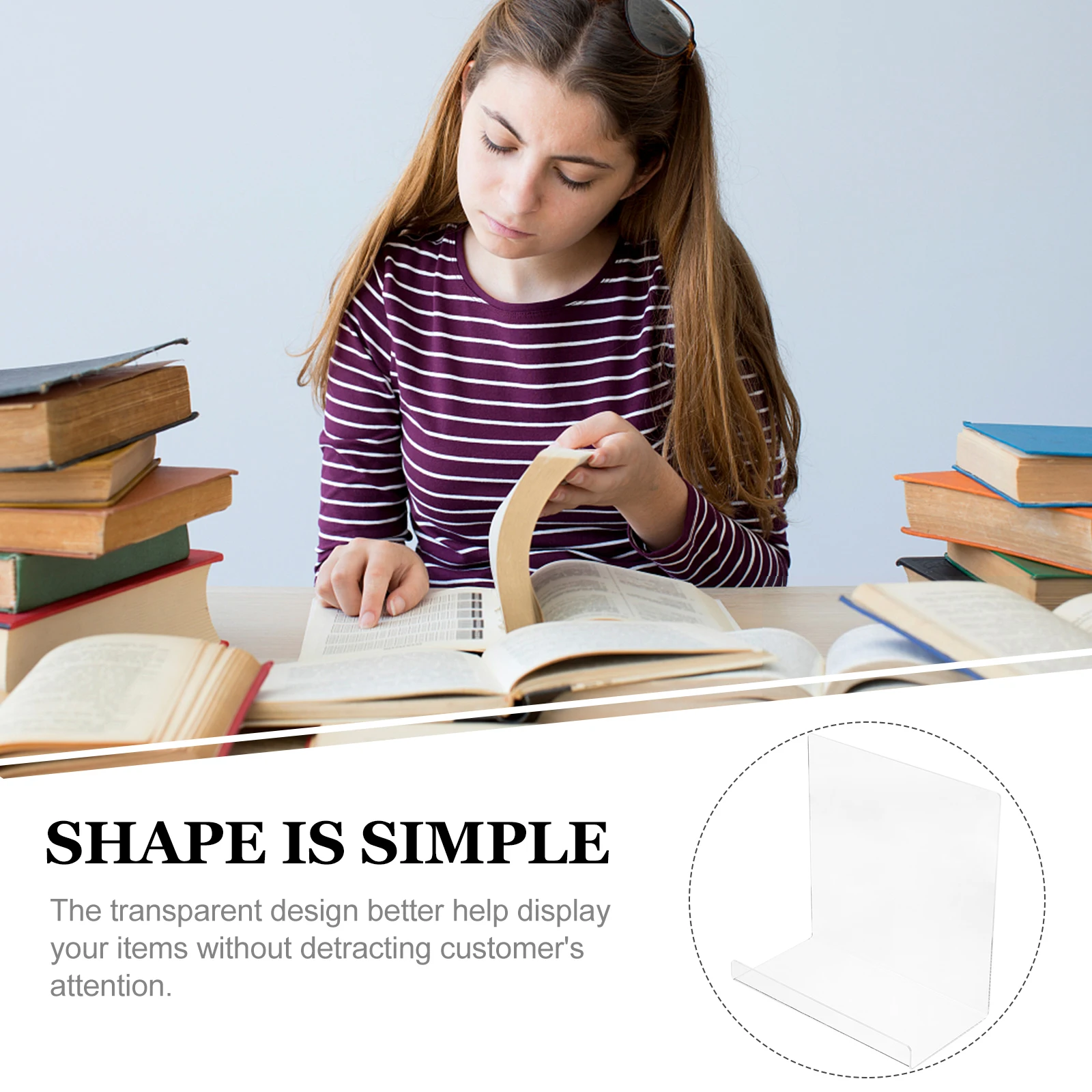 Transparent Bookshelf Acrylic Book St Clear Magazine Holder Desktop Bookend for Office Student Use Storage Display
Transparent Bookshelf Acrylic Book St Clear Magazine Holder Desktop Bookend for Office Student Use Storage Display