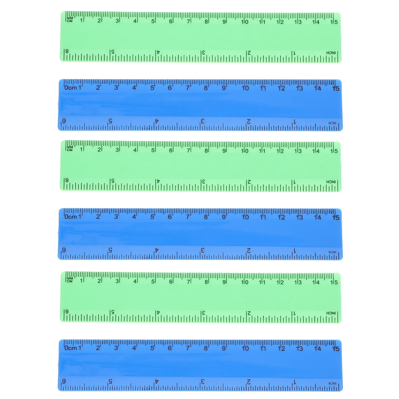 20Pcs 0-15Cm Student Ruler Plastic Straight Ruler Precision Measurement Tool for School Office Factory Classroom Learning