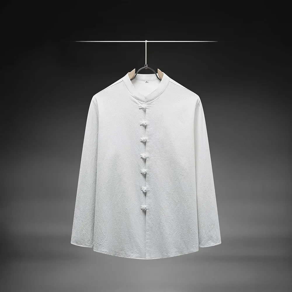 Men Chinese Style Linen Cotton Tang Shirt Stand Collar Frog Button Long Sleeve Vintage Casual Top
Men Chinese Style Linen Cotton Tang Shirt Stand Collar Frog Button Long Sleeve Vintage Casual Top