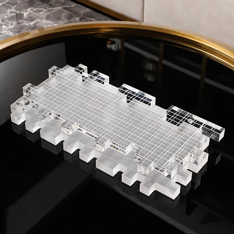 Modern irregular geometric tray decorative storage light luxury model room study living room desktop acrylic ornament
Modern irregular geometric tray decorative storage light luxury model room study living room desktop acrylic ornament