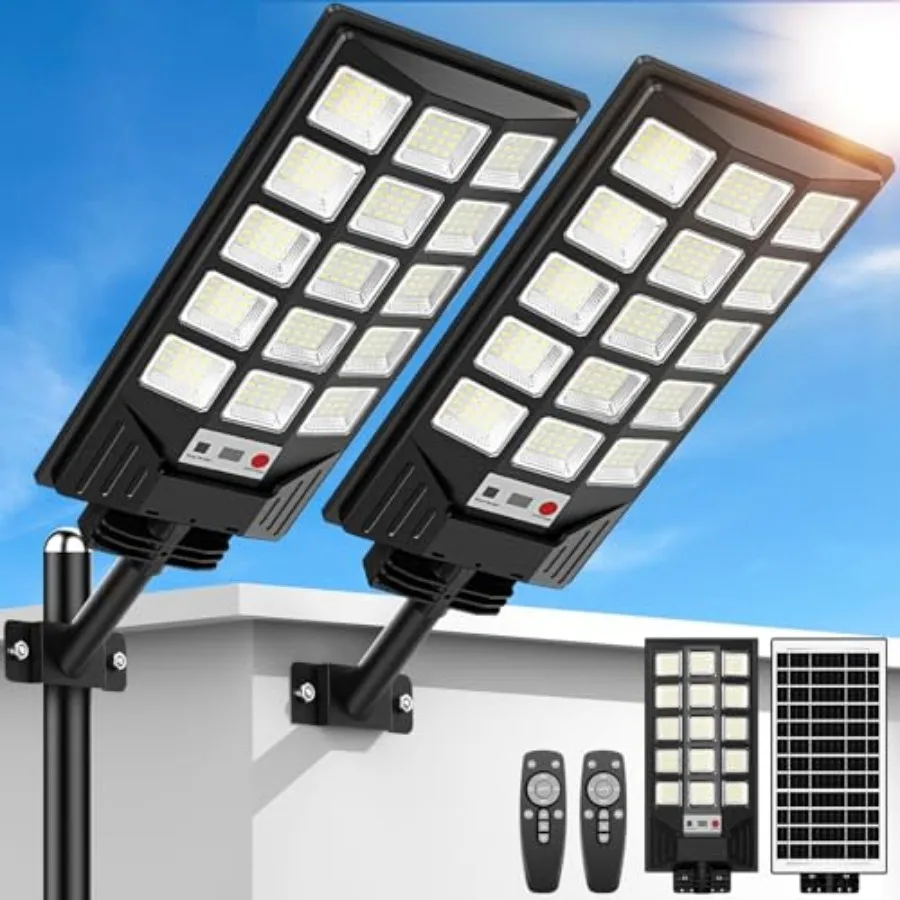 Solar Street Lights Outdoor Waterproof 30000LM 6500K LED Motion Sensor Lights Solar Flood Lights with Remote Dusk to Dawn Solar
Solar Street Lights Outdoor Waterproof 30000LM 6500K LED Motion Sensor Lights Solar Flood Lights with Remote Dusk to Dawn Solar