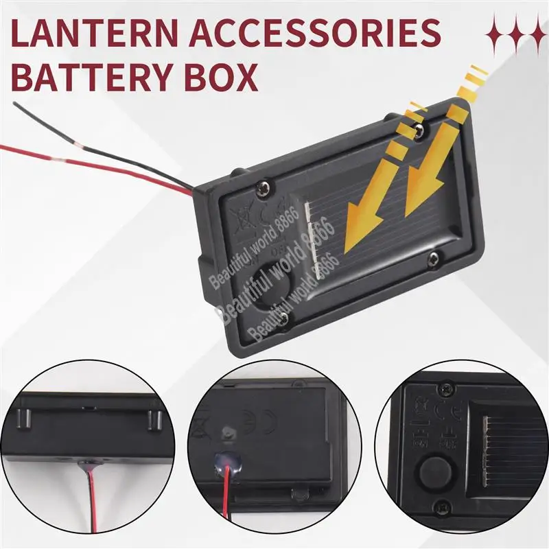 Battery Box, Solar Lantern Light Replacement Parts Top For Outdoor Hanging Lanterns Container Home Solar Lamp-A86G
Battery Box, Solar Lantern Light Replacement Parts Top For Outdoor Hanging Lanterns Container Home Solar Lamp-A86G