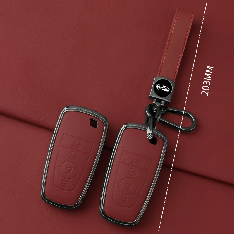 Metal Leather Car Key Case Cover For Ford Explorer Mustang Fusion Escape F150 F250 F350 F450 F550 Raptor Protected Fob Keychain
Metal Leather Car Key Case Cover For Ford Explorer Mustang Fusion Escape F150 F250 F350 F450 F550 Raptor Protected Fob Keychain