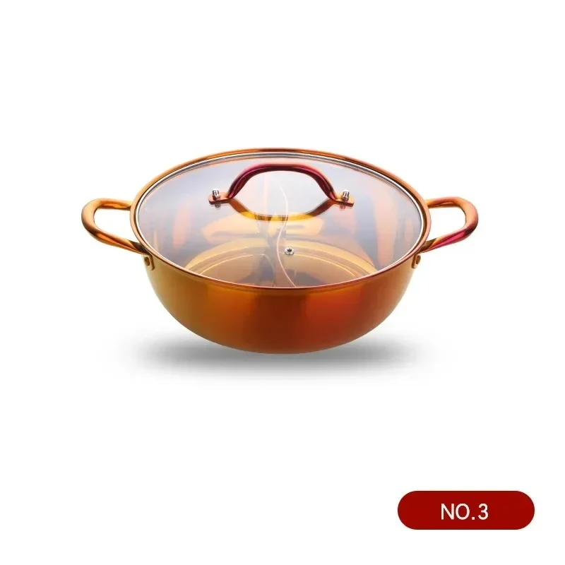 Chinese Hot Pot Cookware Hot Pot 2 In 1 Stainless Steel Gold Color Chongqing Meat Induction HotPots with Divider Cookware
Chinese Hot Pot Cookware Hot Pot 2 In 1 Stainless Steel Gold Color Chongqing Meat Induction HotPots with Divider Cookware