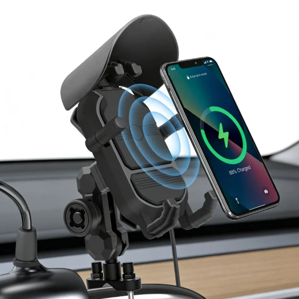 Motorcycle Phone Holder Wireless Charging 360° Rotatable Shockproof Motorbike Phone Stand for Handlebar Rearview Mirror
Motorcycle Phone Holder Wireless Charging 360° Rotatable Shockproof Motorbike Phone Stand for Handlebar Rearview Mirror