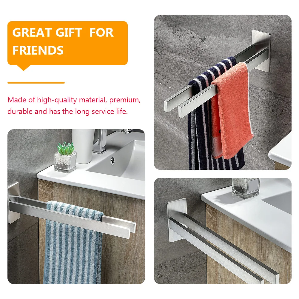 Двойной держатель из нержавеющей стали, настенная полка для полотенец для ванной комнаты, клейкая стойка без дырокола для кухни, домашний декор, полотенце
Двойной держатель из нержавеющей стали, настенная полка для полотенец для ванной комнаты, клейкая стойка без дырокола для кухни, домашний декор, полотенце