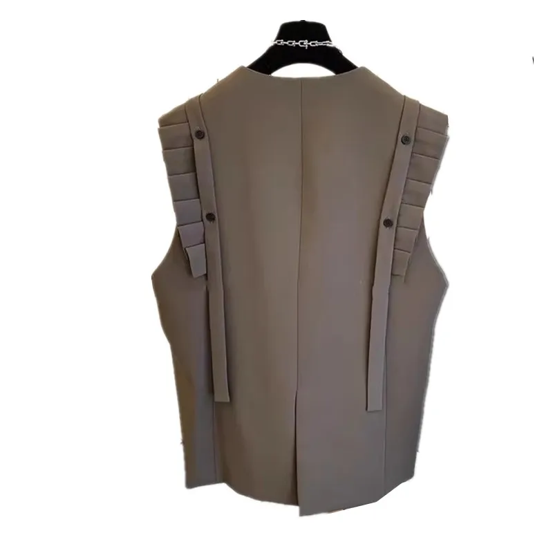 2025 Spring New Vest Women Tops Fashion Korean V-Neck Sleeveless Jacket Patchwork Ruffles Casual Waistcoat Female Outerwear T952
2025 Spring New Vest Women Tops Fashion Korean V-Neck Sleeveless Jacket Patchwork Ruffles Casual Waistcoat Female Outerwear T952