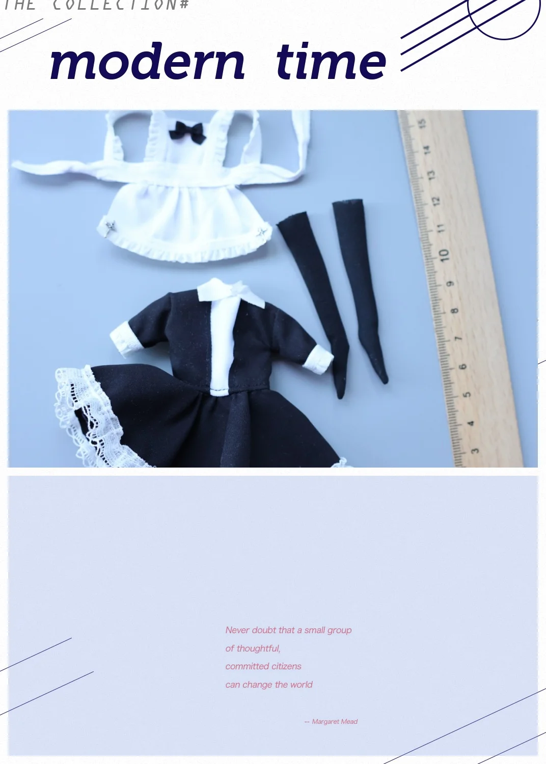 【Clothing Only】1/12 Sweet Black Lace Edge Dress White Bow Apron Set For 6inchs Romankey crazy figure Action Figures Body
【Clothing Only】1/12 Sweet Black Lace Edge Dress White Bow Apron Set For 6inchs Romankey crazy figure Action Figures Body