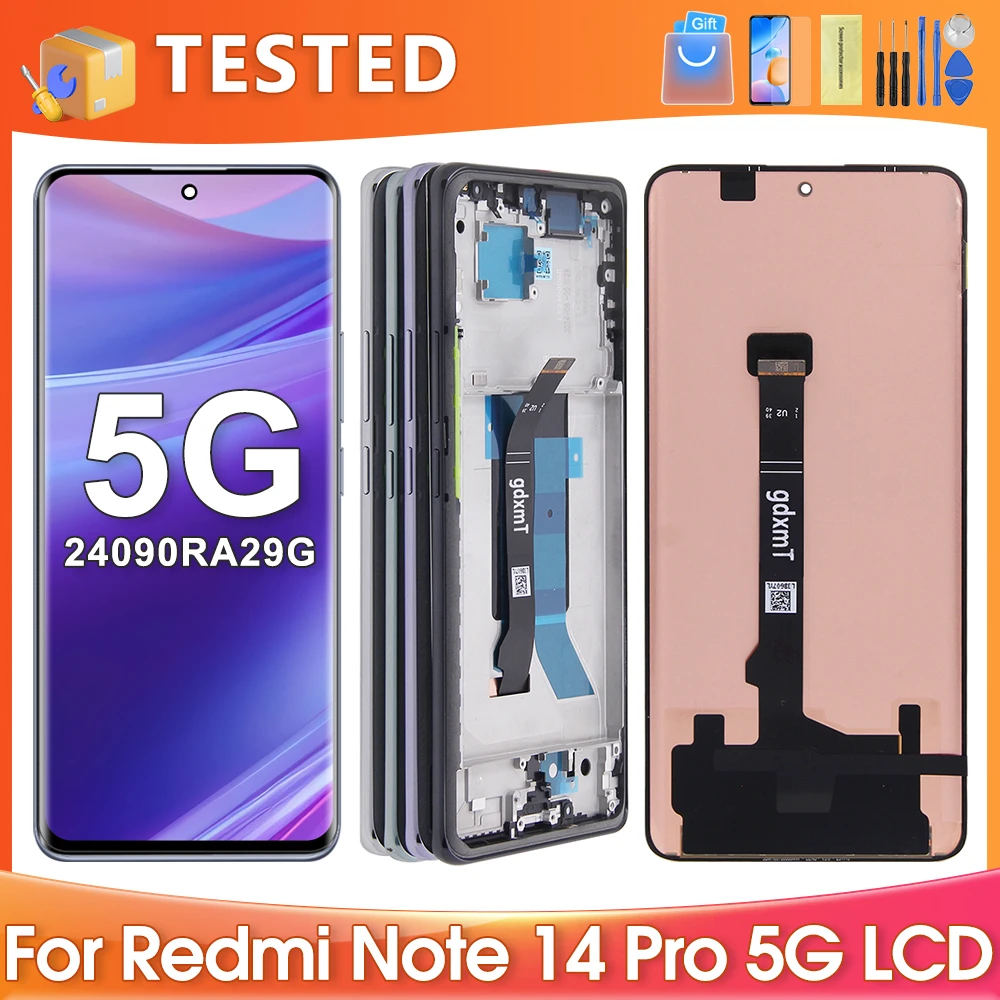 6,67 ''OEM для Xiaomi Redmi Note 14 Pro 5G для Note14Pro 5G 24090RA29G ЖК-дисплей с цифровым преобразователем сенсорного экрана в сборе, замена
6,67 ''OEM для Xiaomi Redmi Note 14 Pro 5G для Note14Pro 5G 24090RA29G ЖК-дисплей с цифровым преобразователем сенсорного экрана в сборе, замена