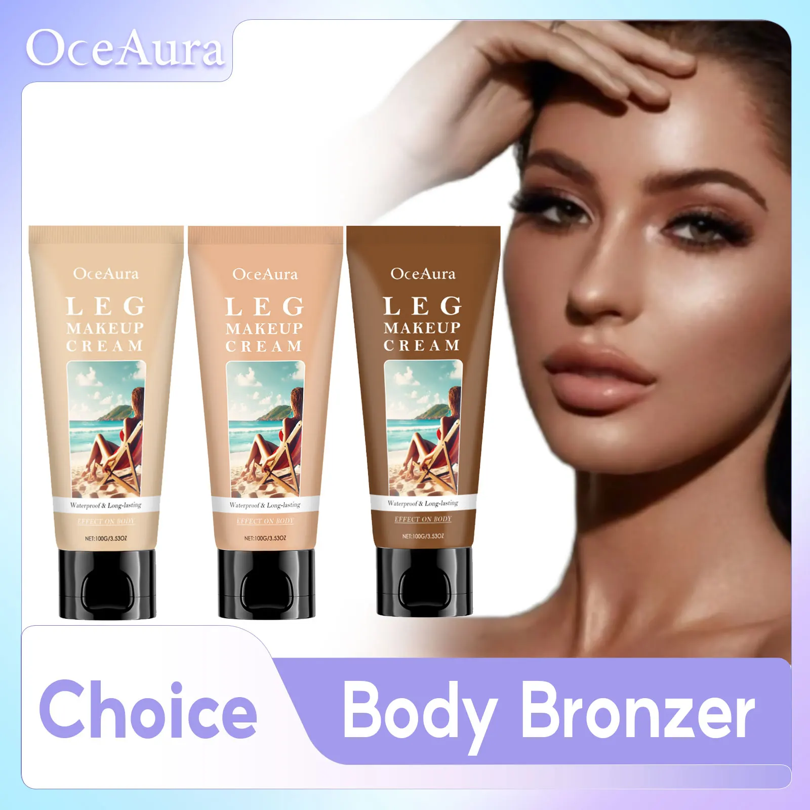 Natural Bronzer Leg Cosmetics Waterproof Lasting Body Tanning Cream Improve Uneven Skin Tone Liquid Concealer Face Foundation
Natural Bronzer Leg Cosmetics Waterproof Lasting Body Tanning Cream Improve Uneven Skin Tone Liquid Concealer Face Foundation